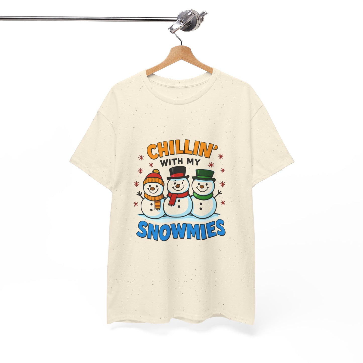 Relajándome con mis amigos de la nieve - Camiseta de concienciación sobre el cáncer