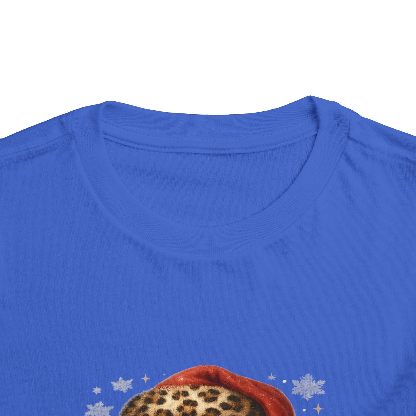 Believe Santa Leopard Print Toddler Christmas Tee