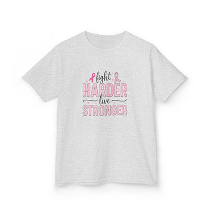 Fight HARDER Live STRONGER - Breast Cancer Awareness Tee
