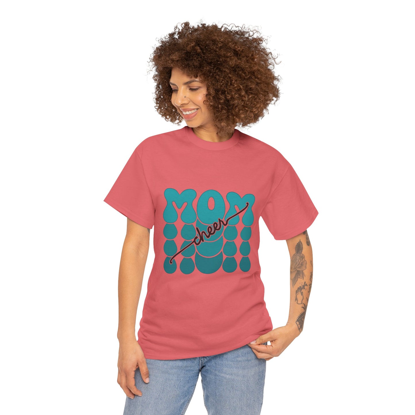 MOM Cheer – Turquoise Spirit Tee