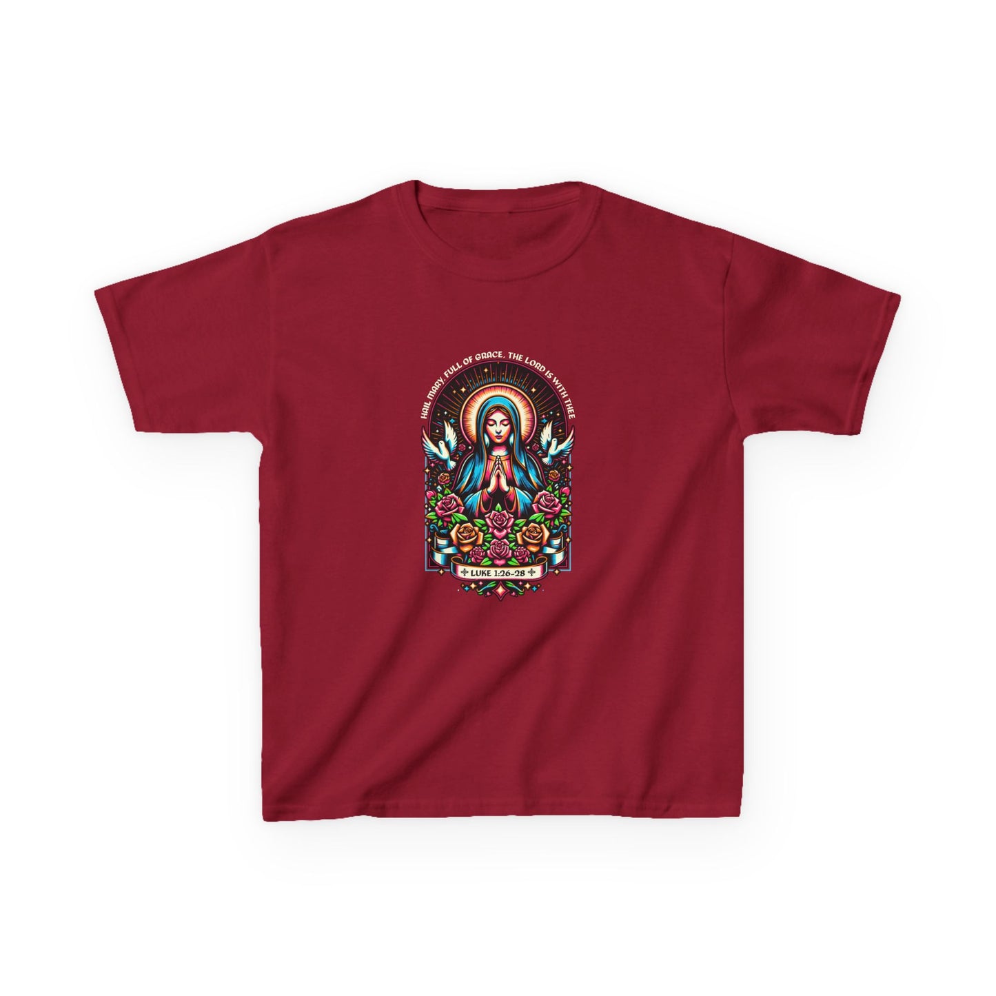 Virgin Mary Graphic Tee - Christmas Kids Shirt