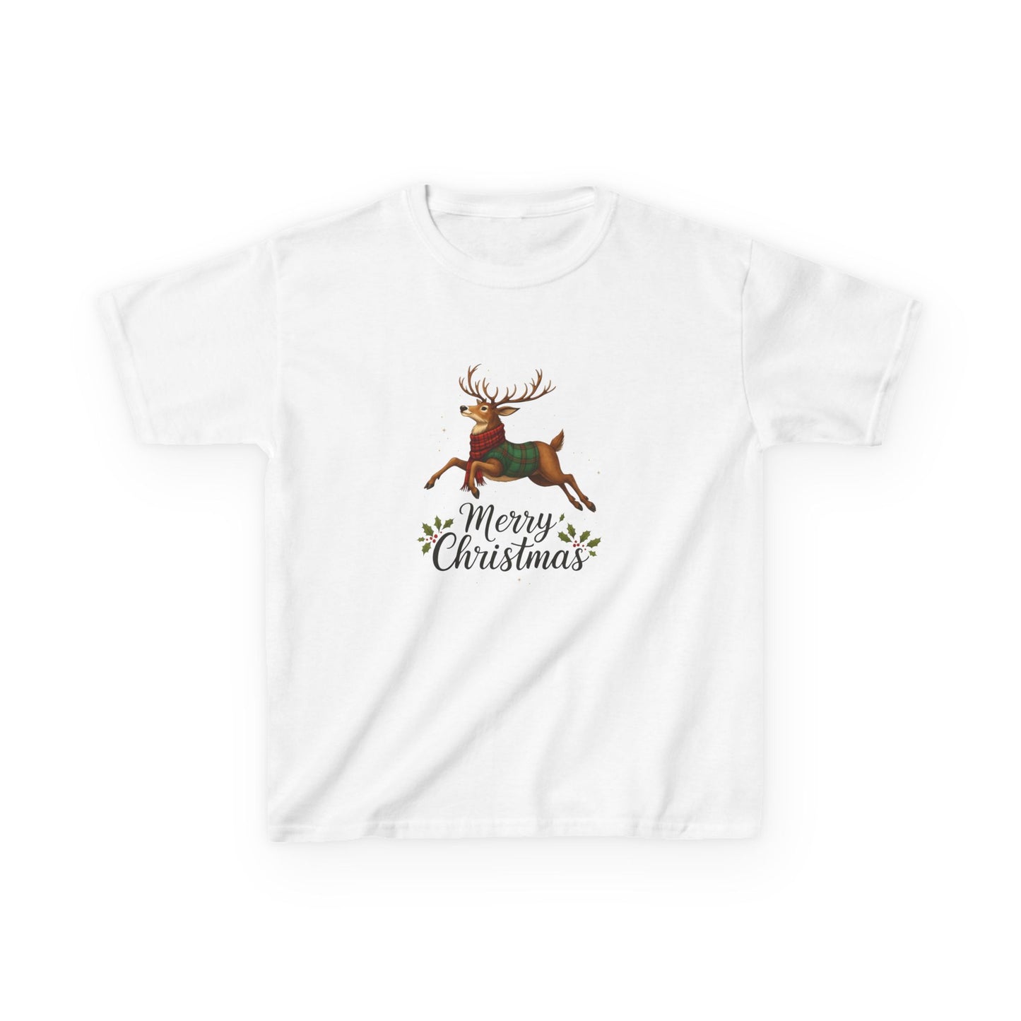 Reindeer Merry Christmas Kids Tee - Holiday Fun!