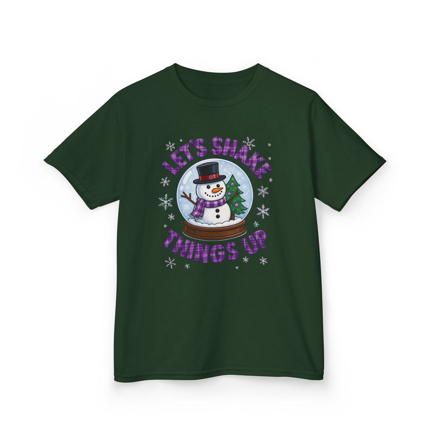 OT Snowman Snow Globe Kids Christmas Tee