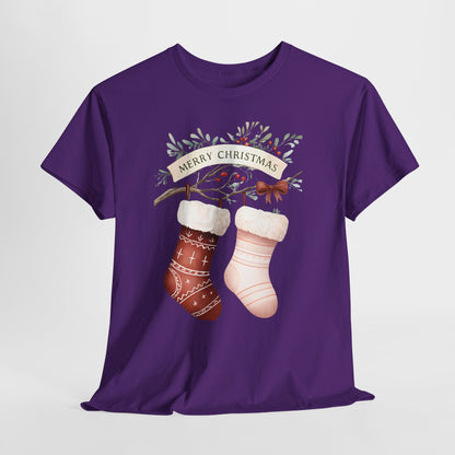 Watercolor Christmas Stocking Tee - Hope & Love