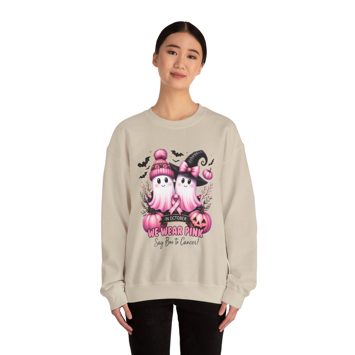 Boo-tiful Breast Cancer Awareness Halloween Crewneck