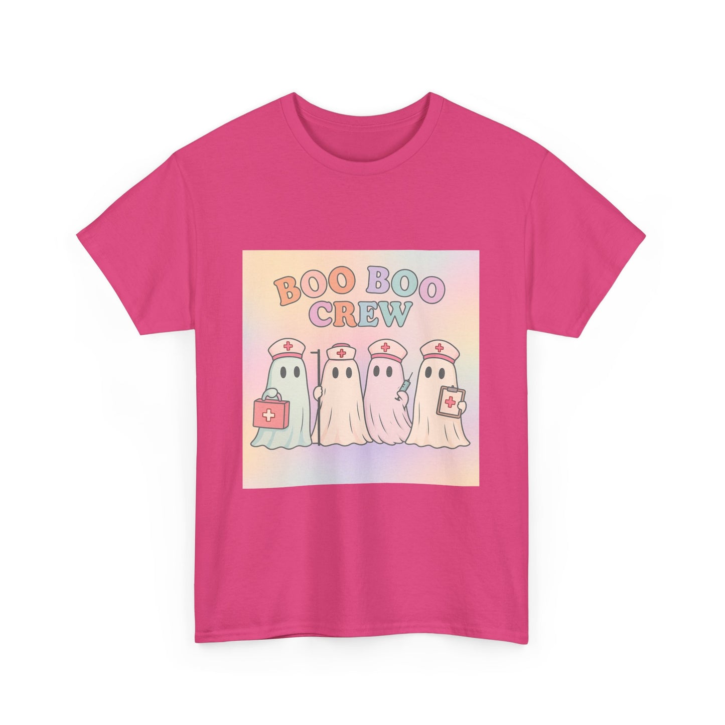 Boo Boo Crew Nurse Ghost T-Shirt – Cute Pastel Halloween Medical Tee