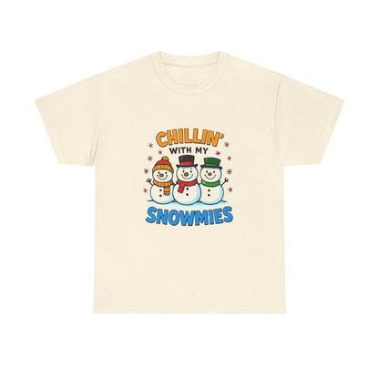 Relajándome con mis amigos de la nieve - Camiseta de concienciación sobre el cáncer
