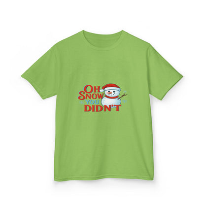 Oh Snow You Didn't! Snowman Dino Christmas Tee