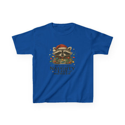 Naughty Raccoon Christmas Tee - Holiday Gift for Kids