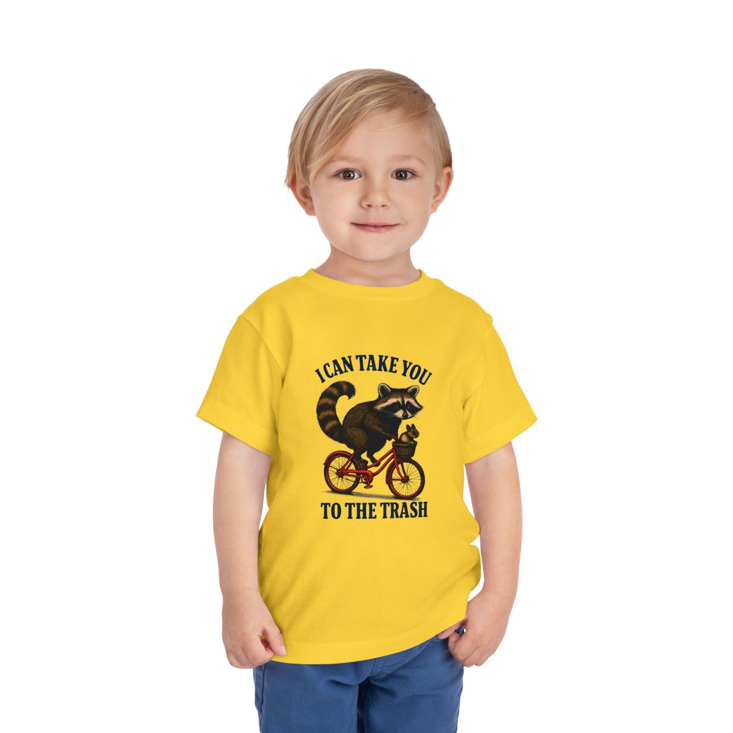 Raccoon Bike Ride Toddler Christmas Tee