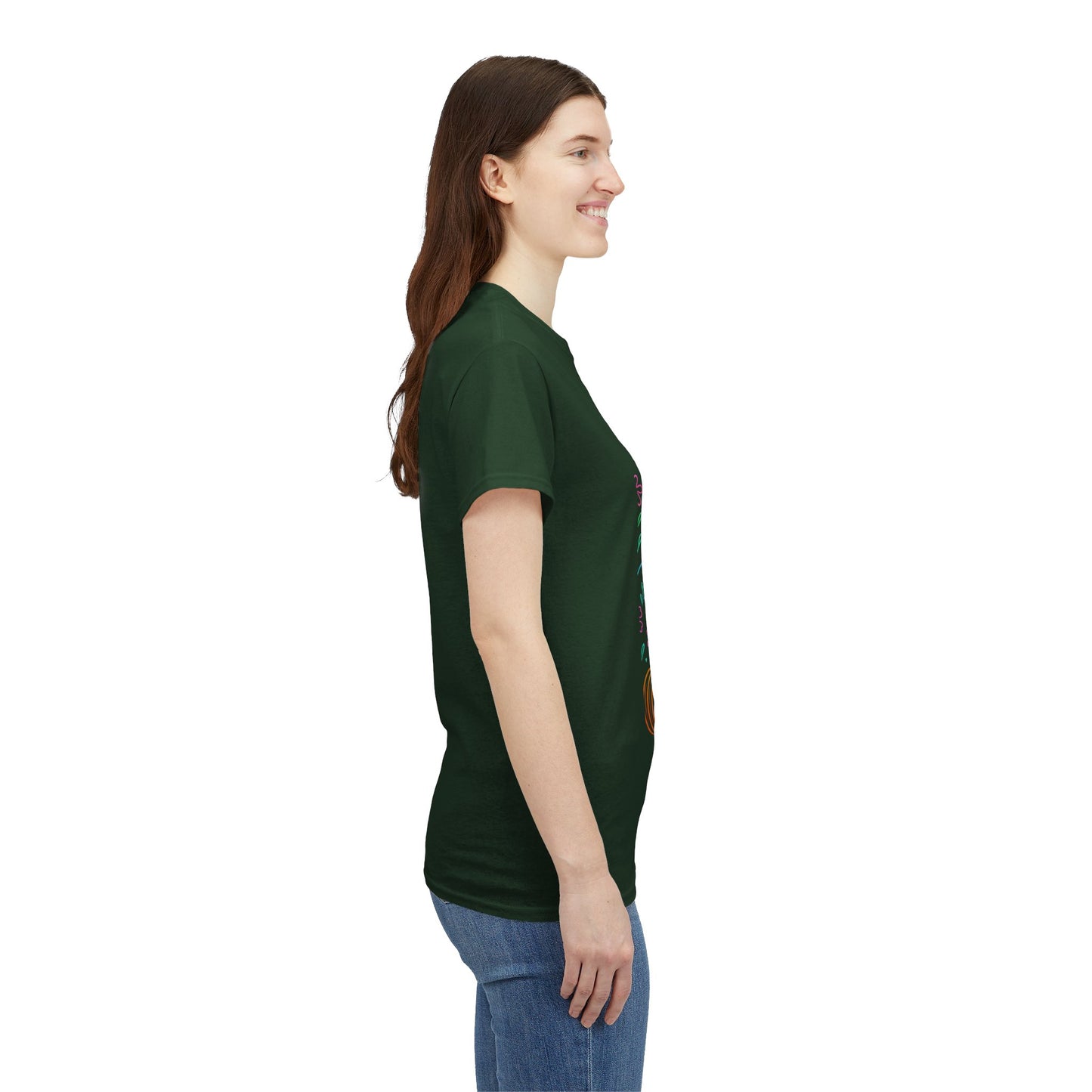 🌻 Autumn Chickens & Pumpkins Tee – Colorful Farm Harvest Shirt