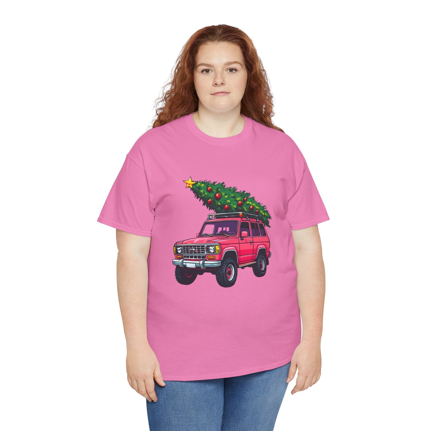 Pink SUV Christmas Tree Tee