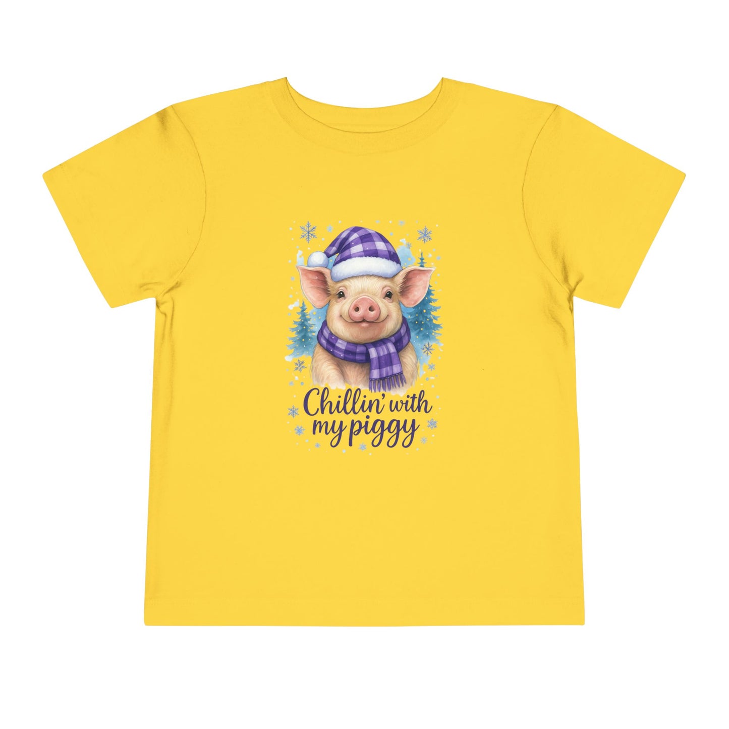 Chillin' Piggy Toddler Christmas Tee