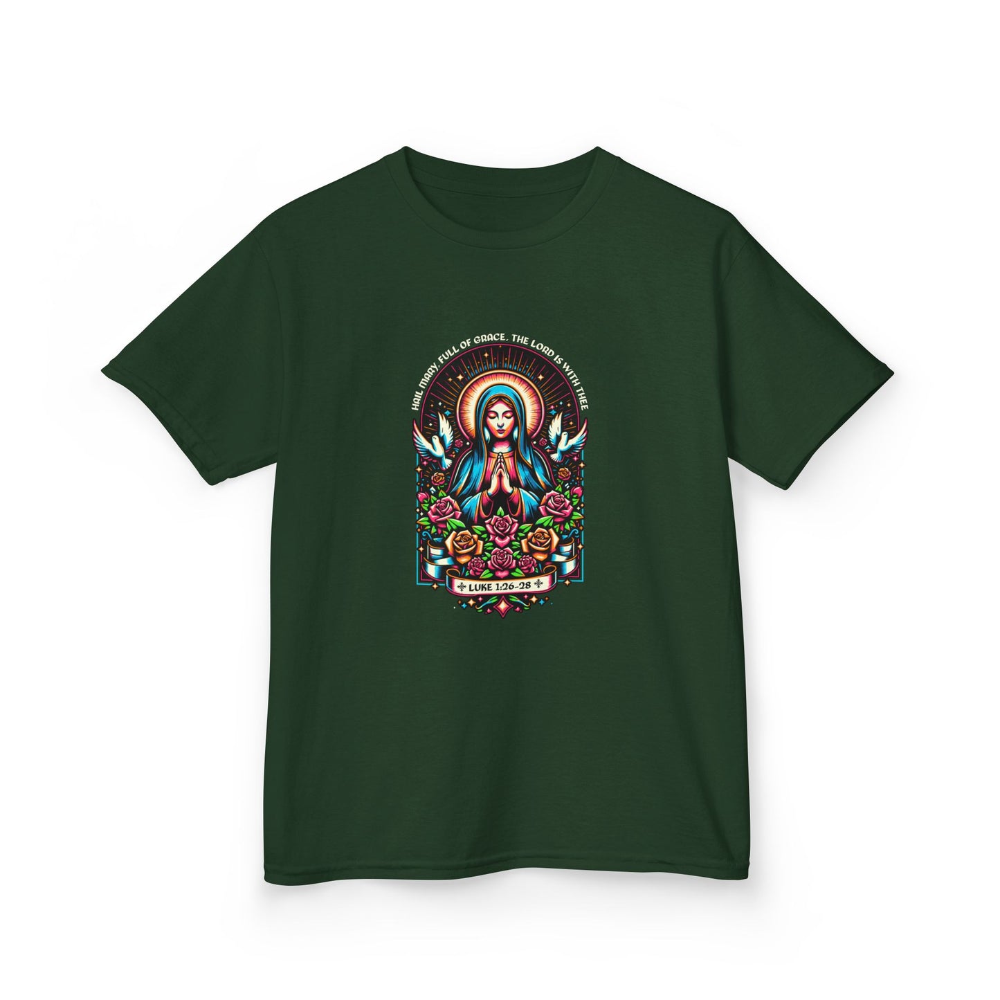 Virgin Mary Graphic Tee - Christmas Kids Shirt