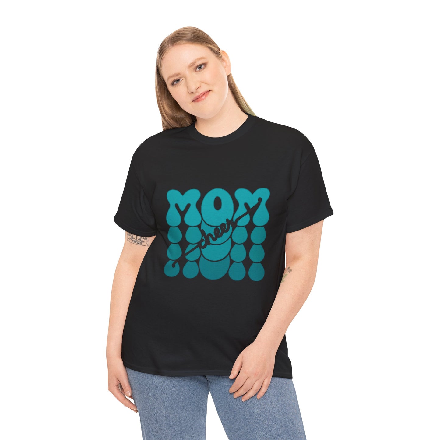 MOM Cheer – Turquoise Spirit Tee