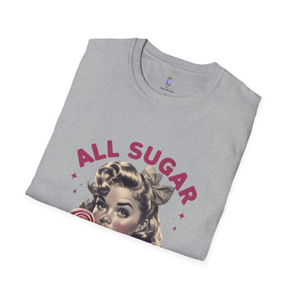 Graphic Tee - All Sugar No Daddy Print Women's Softstyle T-Shirt