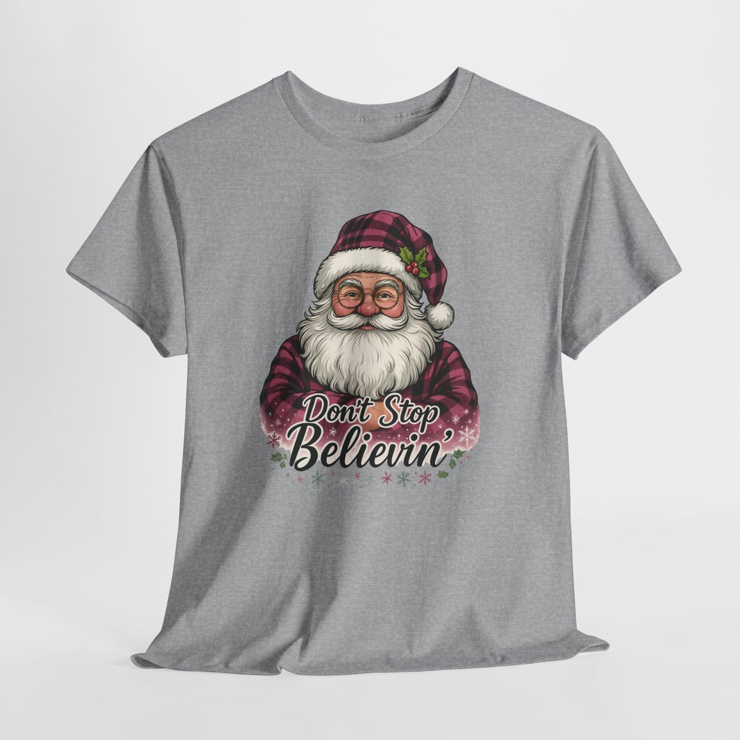 Don't Stop Believin' Santa - Holiday Tee