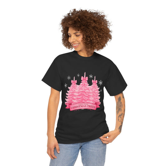 Farm Fresh Pink Christmas Tree Tee