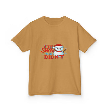 Oh Snow You Didn't! Snowman Dino Christmas Tee