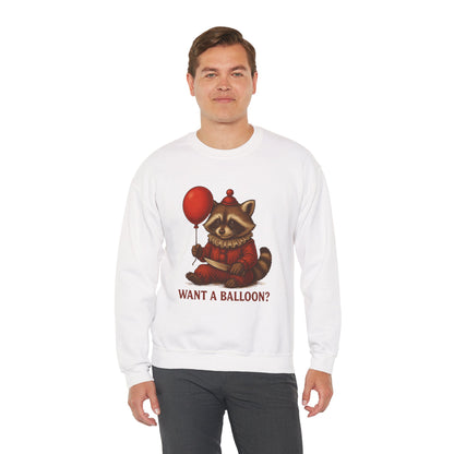 Creepy Clown Raccoon Halloween Sweatshirt