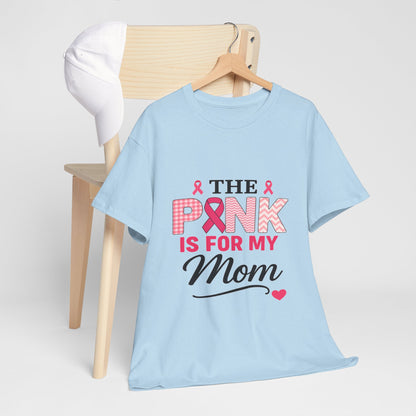 Mom's Strength: Pink Ribbon Breast Cancer Awareness Tee