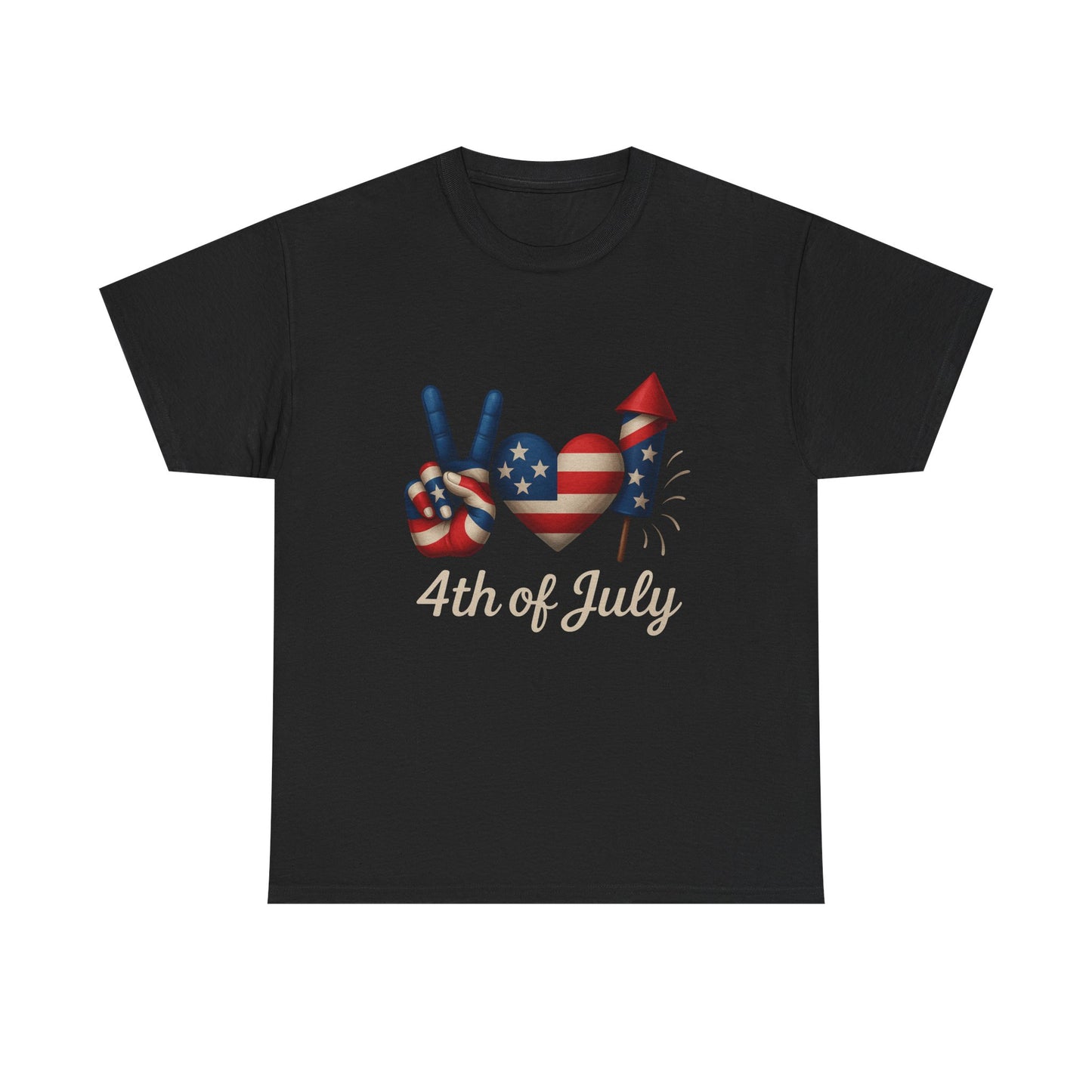 Peace Love Fireworks Tee – Patriotic 4th of July Shirt