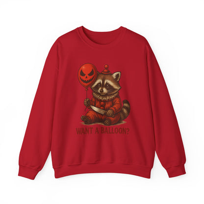 Creepy Clown Raccoon Halloween Sweatshirt