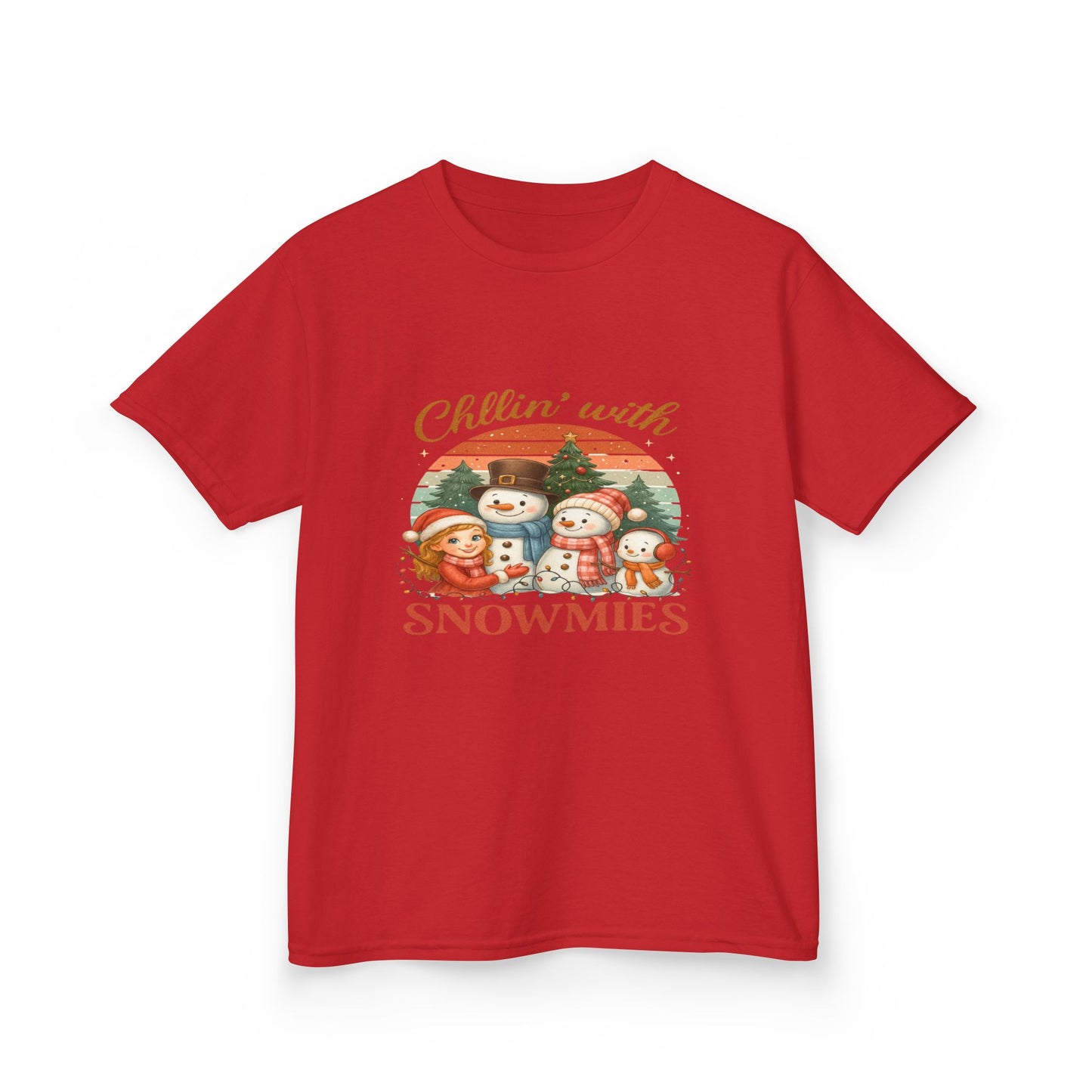 Chillin' with Snowmies Kids Christmas Tee