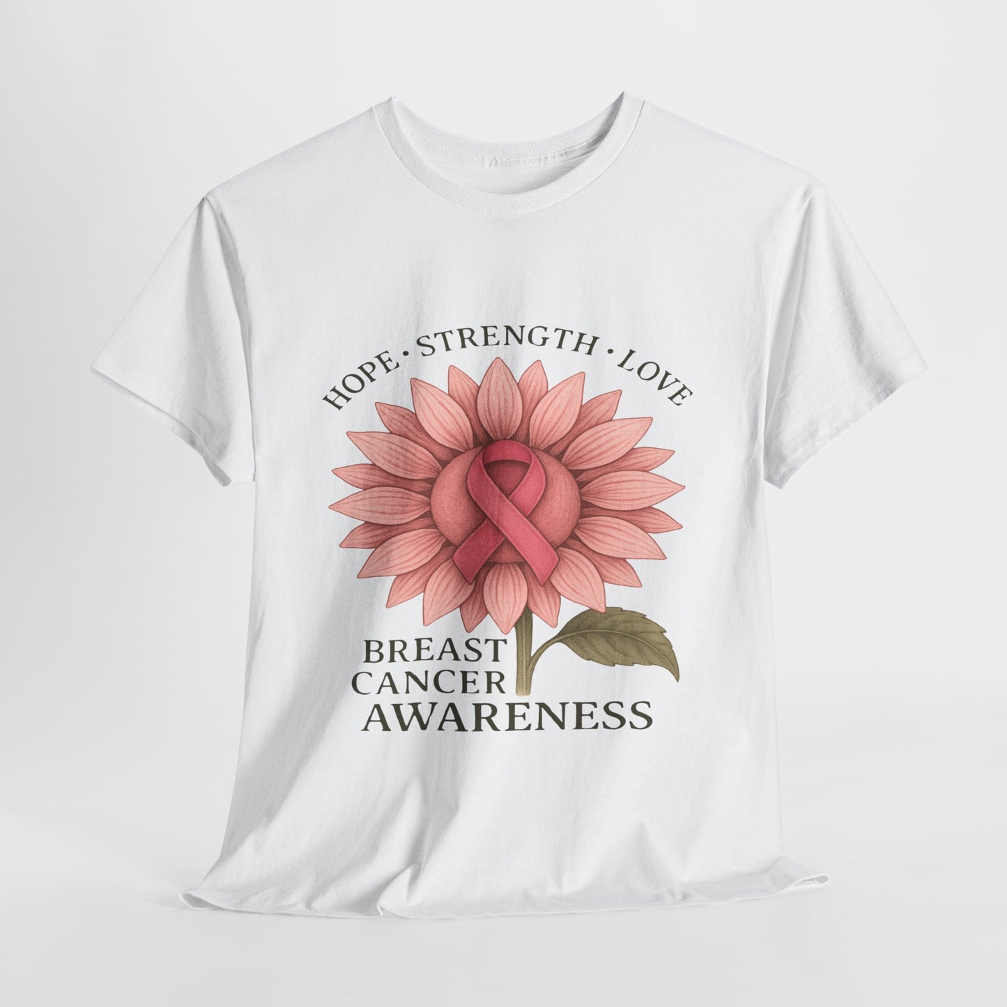 Hope Flower Breast Cancer Awareness Tee