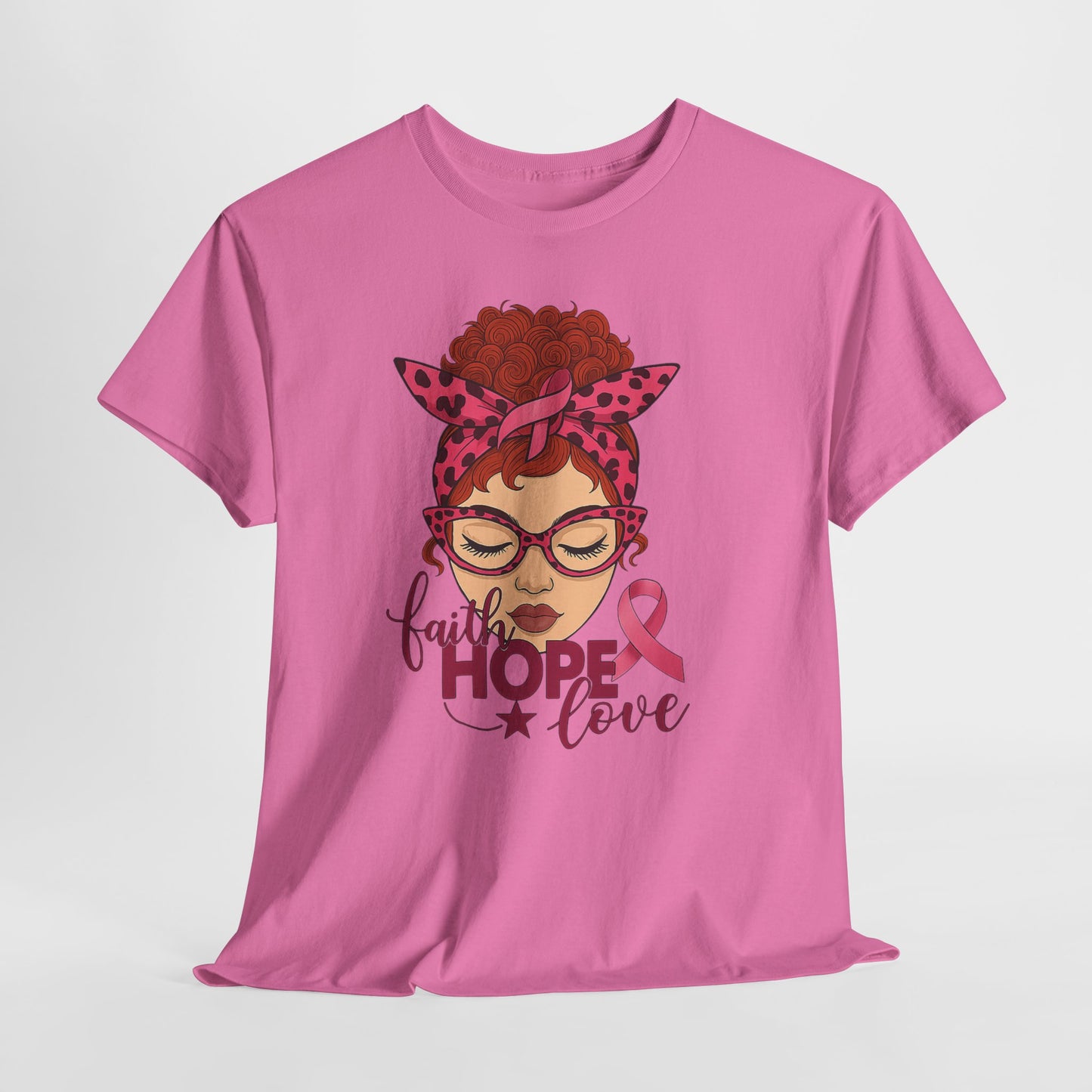 Hope, Faith & Love: Pink Ribbon Awareness Tee