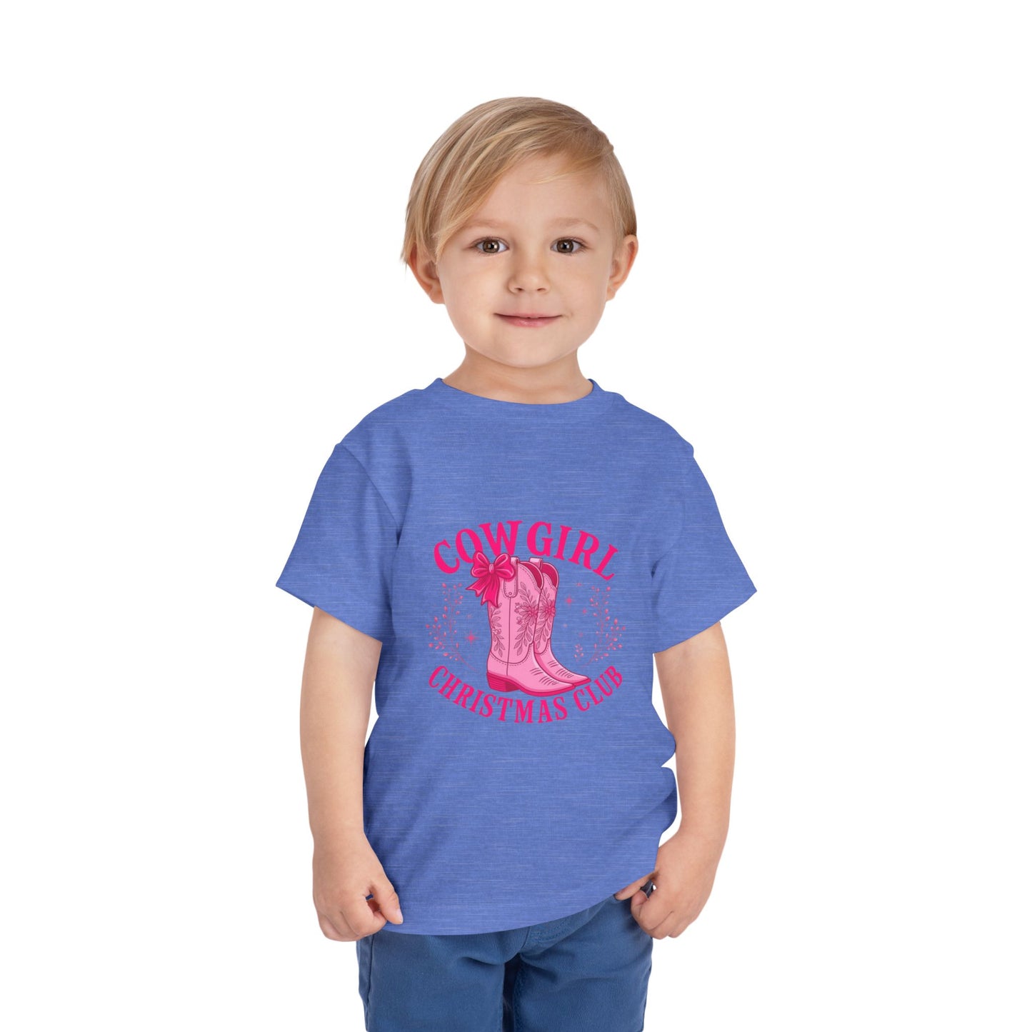 Cowgirl Christmas Club Tee - Pink Retro Holiday Shirt