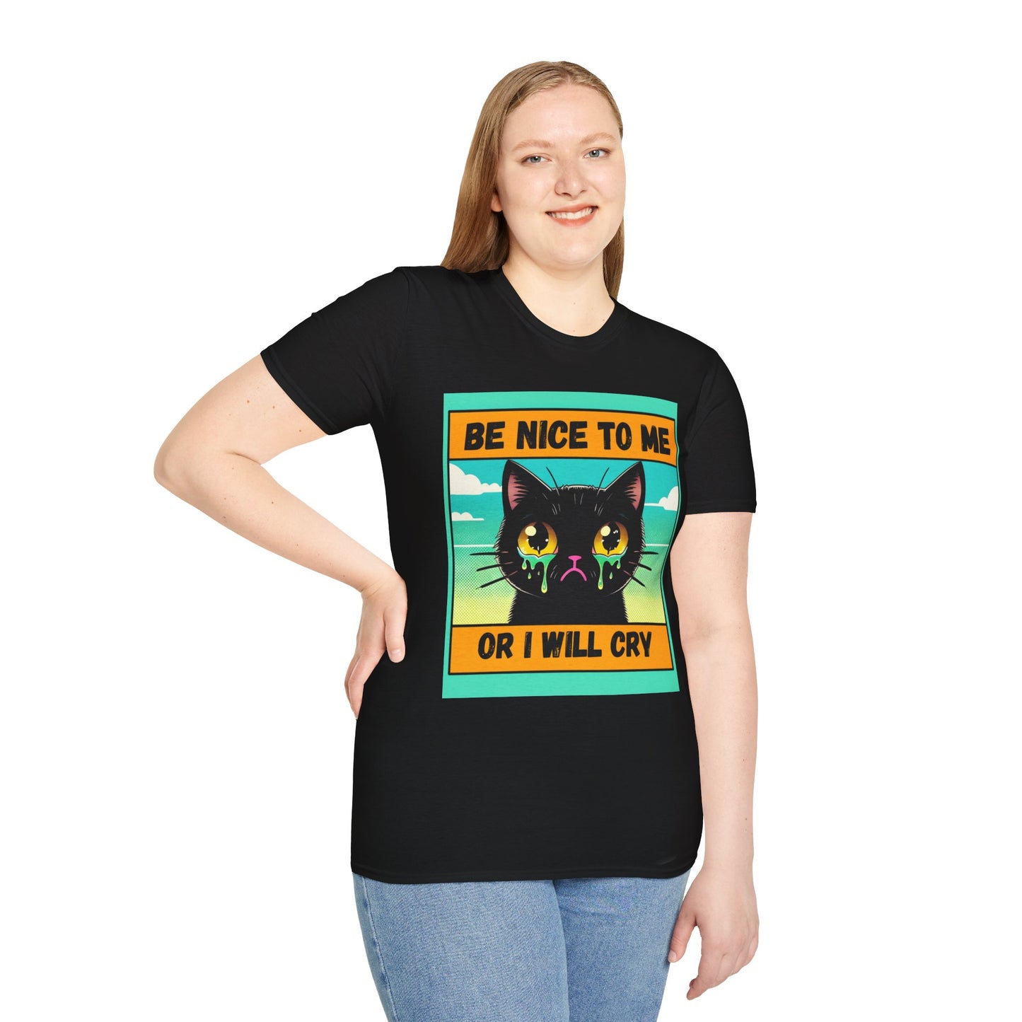 Playful Cat Graphic Tee, Unisex T-Shirt, Gift for Cat Lovers, Cute Animal Apparel, Funny Pet Quote Shirt