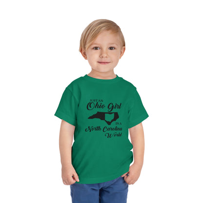 Toddler Tee Ohio Girl in North Carolina World Design Shirt