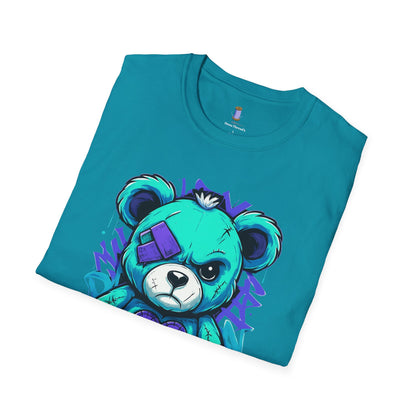 Adorable Grumpy Bear Unisex Softstyle T-Shirt | Cute Graphic Tee, Casual Wear, Gift for Animal Lovers, Birthday Present, Fun Fashion