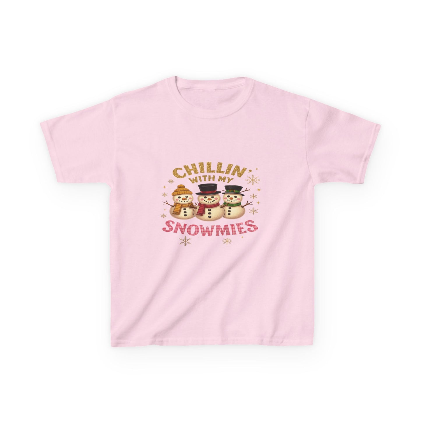 Chillin' with My Snowmies - Holiday Dinosaur Kids Tee