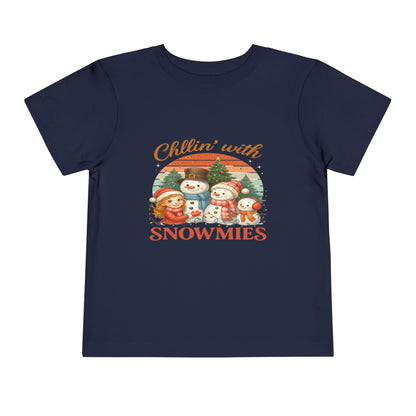 Chillin' With Snowmies Toddler Christmas Tee