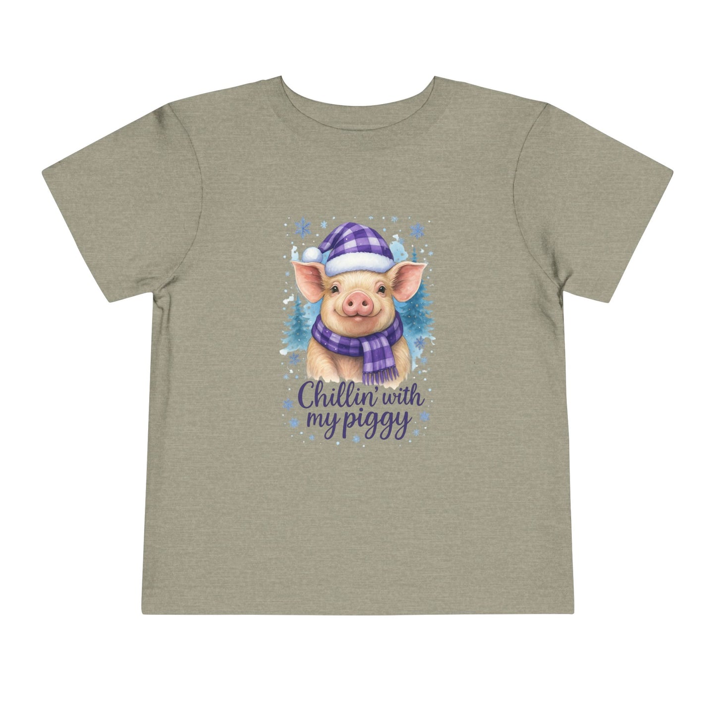 Chillin' Piggy Toddler Christmas Tee