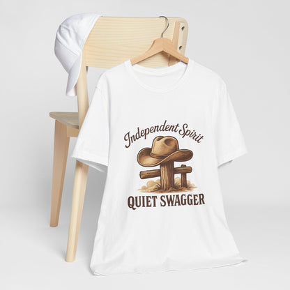 Quiet Swagger Cowboy Tee — Independent Spirit Western T-Shirt