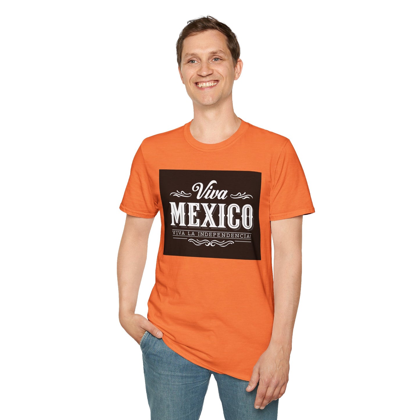 Viva Mexico Tees | Unisex Softstyle T-Shirt for Celebrations, Gifts, Independence Day, Weekend Outings, Casual Wear