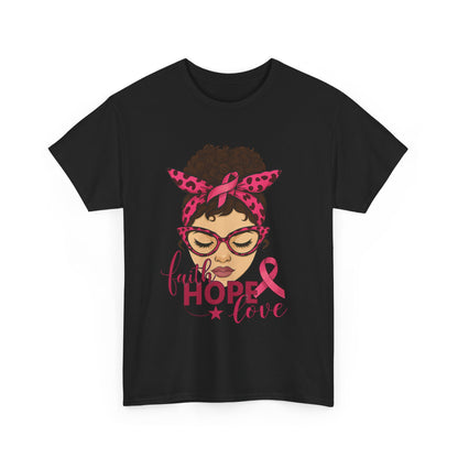 Hope, Faith, Love: Breast Cancer Awareness Tee