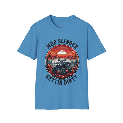 Mud Slinger Unisex Softstyle T-Shirt, Adventure Tee, Off-Road Enthusiast Shirt, Gift for Mud Lovers, Outdoor Sportswear, Gettin Dirty Tee
