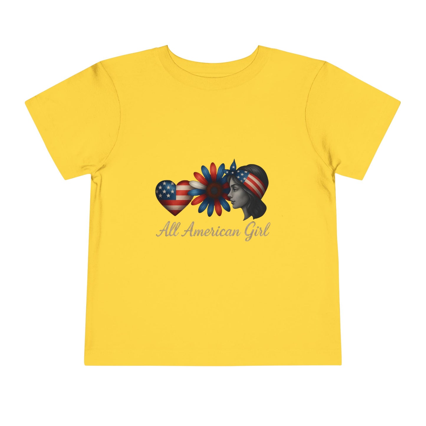 All American Girl Heart & Flower Tee
