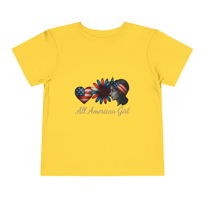All American Girl Heart & Flower Tee