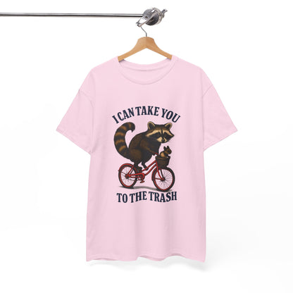 Cotton Tee Vintage Raccoon Bicycle Graphic Shirt