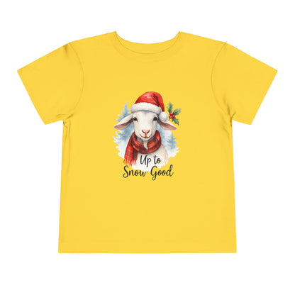 Up to Snow Good Goat Toddler Christmas Tee