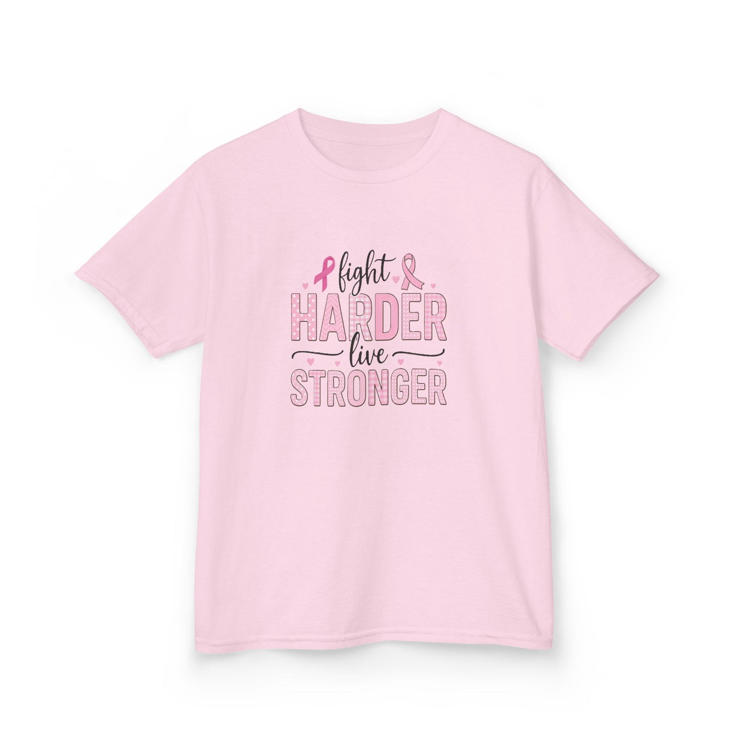 Fight HARDER Live STRONGER - Breast Cancer Awareness Tee