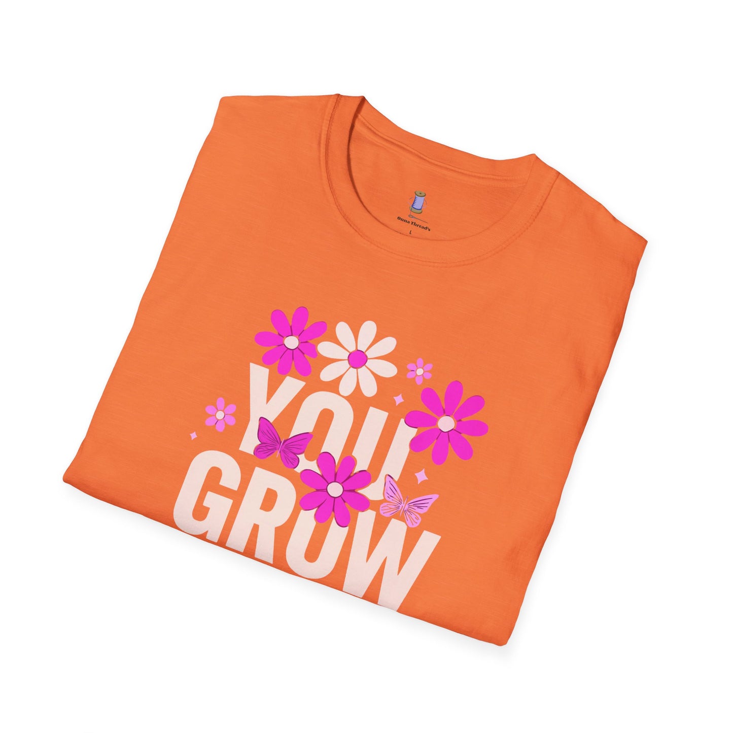 Floral Grow Girl T-Shirt, Cute Graphic Tee, Gift for Plant Lovers, Spring Fashion, Nature Lover Apparel