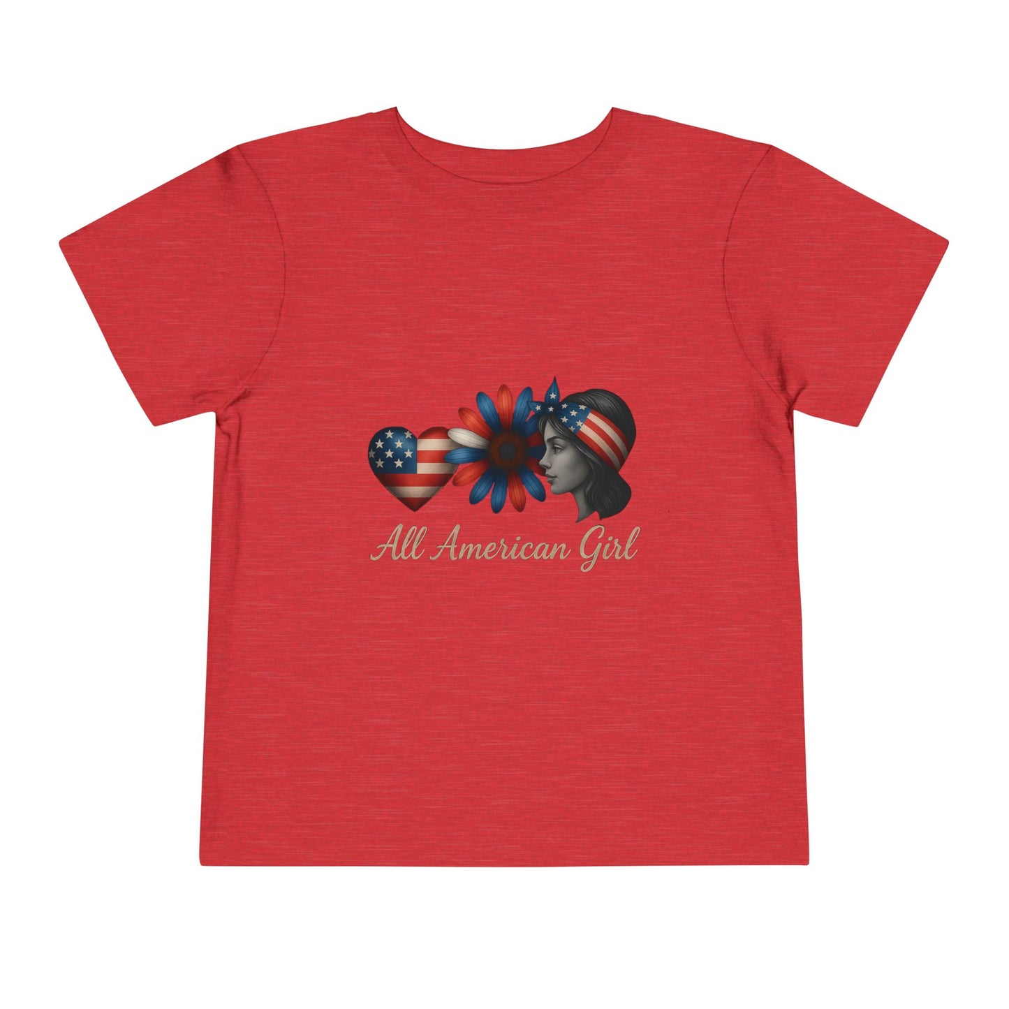 All American Girl Heart & Flower Tee
