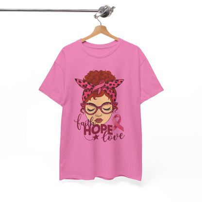 Hope, Faith & Love: Pink Ribbon Awareness Tee