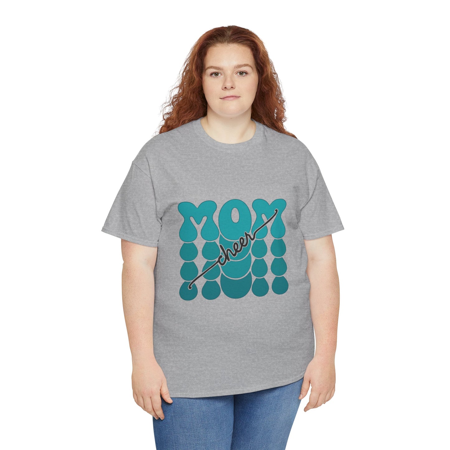 MOM Cheer – Turquoise Spirit Tee